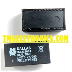 DS12C887 - CI DS12C887 BATTERY REAL TIME CLOCK AT Computer Clock/Calendar; RTC Counts Seconds, Minutes, Hours, Day, Date, Month, and Year with Leap Year Compensation  113BYTE - DIP 24PINOS - DS12C887 BATTERY REAL TIME CLOCK AT Computer Clock/Calendar